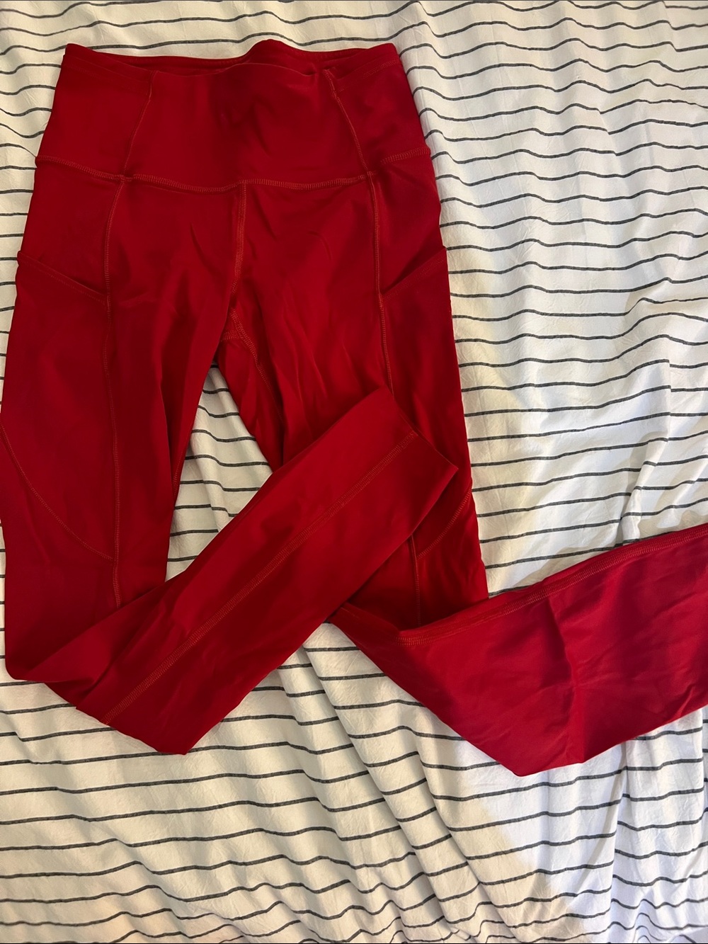 lululemon athletica Bright Red High-Rise Leggings with Pockets